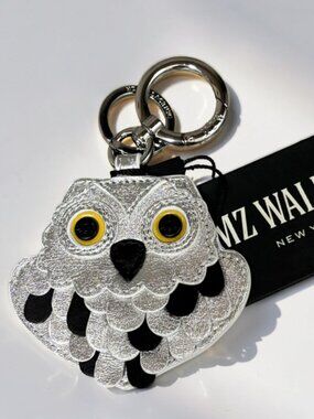 MZ Wallace Snowy Owl Key Charm NWT